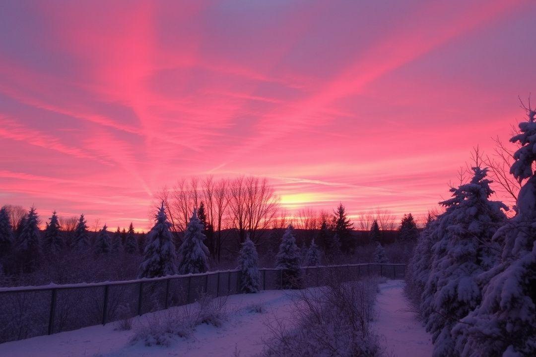  Сосны, усыпанные снежными шапками