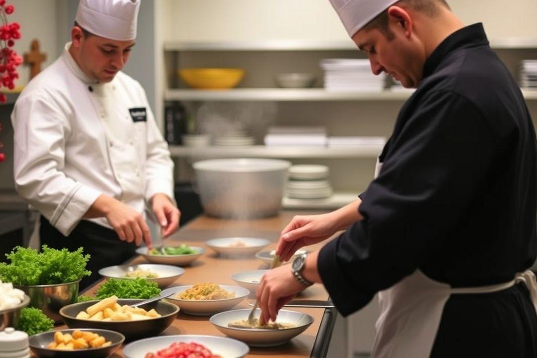  Кухонный уголок с рождественскими венками и свечами